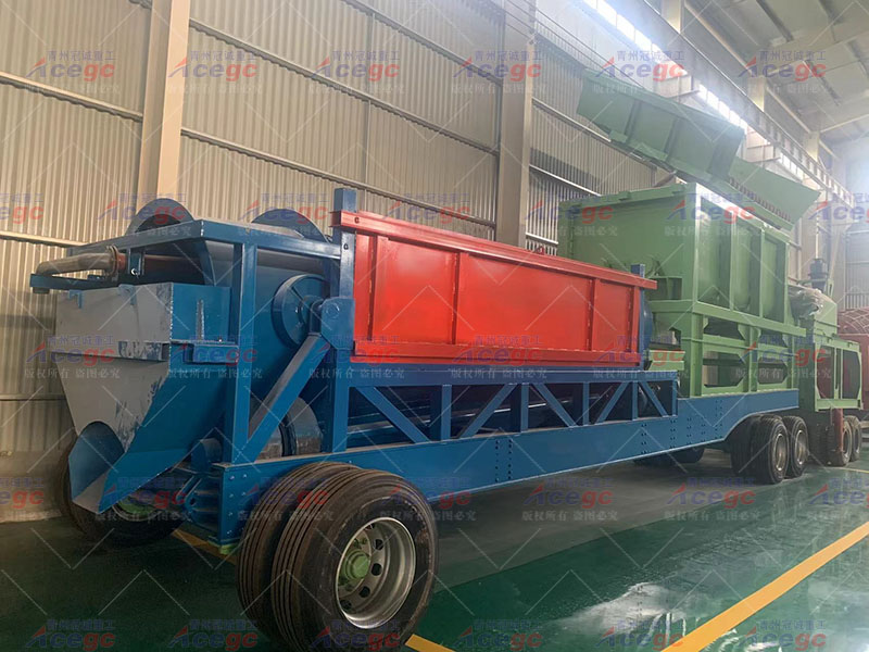移動沙金設(shè)備組合選礦車